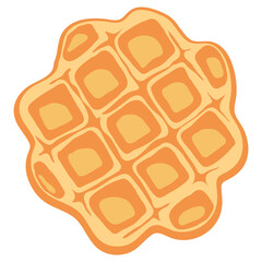 vector belgium round waffle