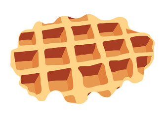 vector breakfast belgian waffle