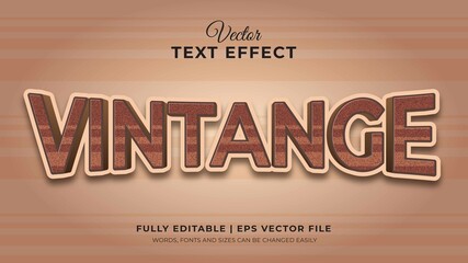 Editable text effect - Vintage font effect