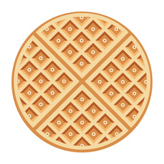 vector belgium round waffle