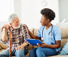 nurse doctor senior care caregiver help assistence retirement home nursing elderly man woman health...