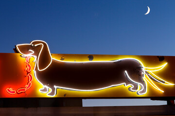 Albuquerque, New Mexico, USA. Route 66, Dog House, hot dog stand.