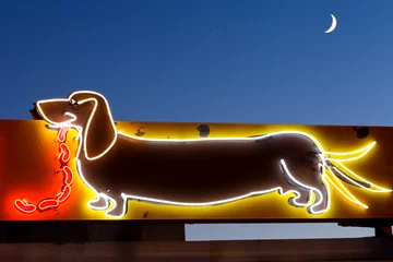 Badkamer foto achterwand Albuquerque, New Mexico, USA. Route 66, Dog House, hot dog stand. © Danita Delimont