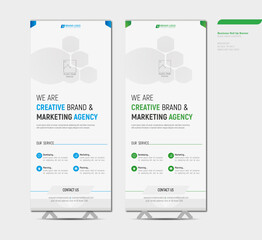 modern creative stylish company business roll up stand banner template design