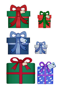 Holiday Gifts Vector Set