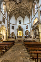 Fototapeta na wymiar Interior of San Martin Church at the Plaza Mayor, Main Square of Trujillo. Spain