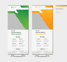 Modern creative stylish company business roll up stand banner template design