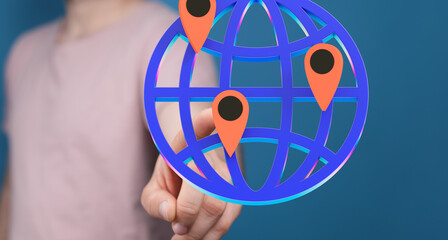 global network and data exchanges over the world