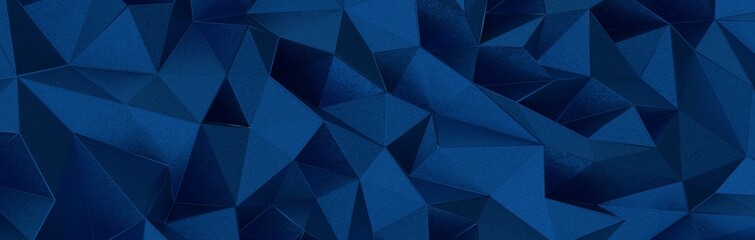 3d render, abstract blue crystal background, faceted texture, macro panorama, wide panoramic...