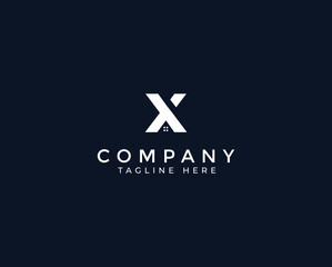 X Letter Real Estate Logo, Construction Architecture Building Logo Design for building, architecture, 
house, apartment, hotel, logo element.