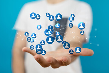 Obraz premium Global digital connections with technology