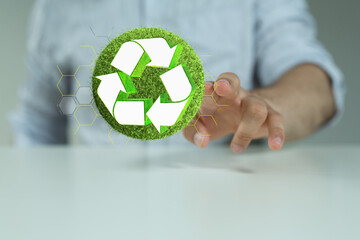 Recycling. Green recycle eco symbol