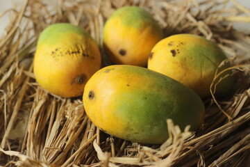The Gir Kesar mango, also called Kesar, is a mango cultivar grown in the foothills of Girnar in...