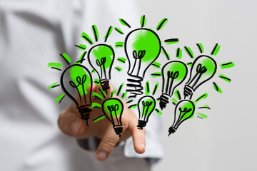 creative idea and innovation.ustainable development. Technology ,Environment ,Ecology concept