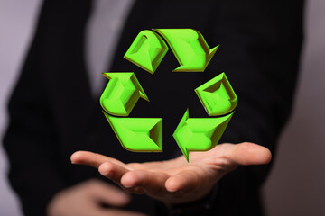 Recycling. Green recycle eco symbol