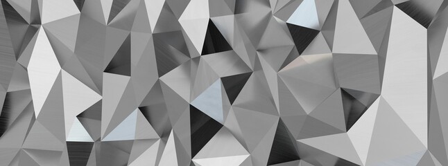 Obraz premium Abstract 3d rendering of triangulated surface. Contemporary background. Futuristic polygonal