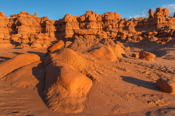 USA, Utah. Goblin Valley State Park, strange, eroded hoodoo formations composed of Entrada...
