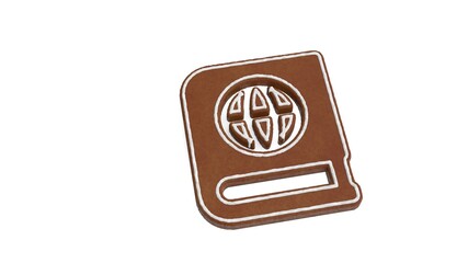 3d rendering of gingerbread symbol of atlas isolated on white background
