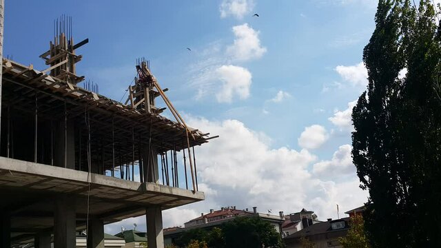 sky and construction video image