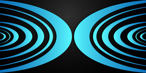 Black and blue background with bow shapes