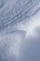 USA, Utah. Hoar frost covered snow pattern, Island in the Sky, Canyonlands National Park.