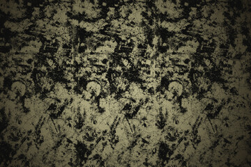 Black grunge and crack texture on the old concrete plaster surface