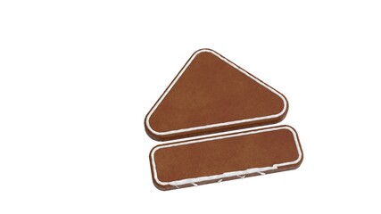 3d rendering of gingerbread symbol of eject isolated on white background