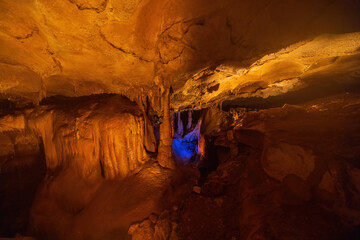 Interior view of the cave of Inner Space Cavern