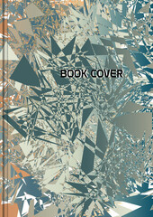 Book cover vector template with abstract geometric shape