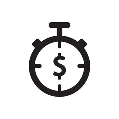 business performance Icon - Timer Money Icon
