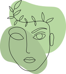 aesthetic girl line icon