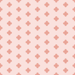 Seamless pattern with pink crosses