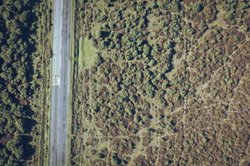 Drone of road and heath land
