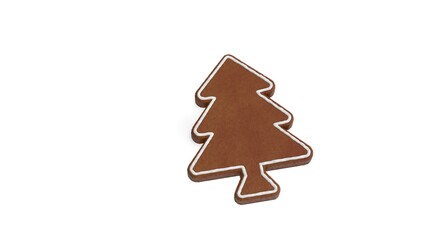 3d rendering of gingerbread symbol of tree isolated on white background