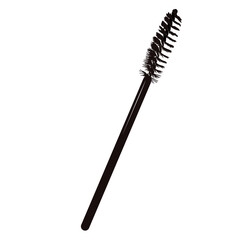 Eyebrow brush vector stock illustration. Makeup. Apply mascara to your eyelashes. isolated on a white background.