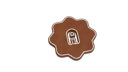 3d rendering of gingerbread symbol of auto camera isolated on white background