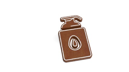 3d rendering of gingerbread symbol of cream isolated on white background