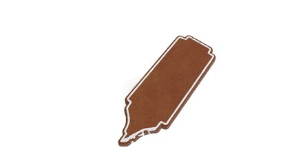 3d rendering of gingerbread symbol of felt tip pen isolated on white background