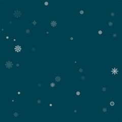 beautiful Christmas snow seamless dark pattern