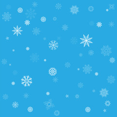 beautiful Christmas snow seamless blue pattern