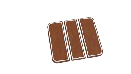 3d rendering of gingerbread symbol of France isolated on white background
