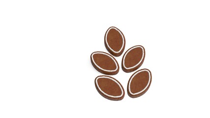 3d rendering of gingerbread symbol of gluten isolated on white background