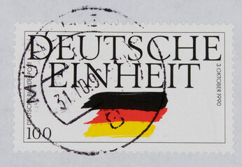 briefmarke stamp vintage retro gebraucht used gestempelt frankiert cancel papier paper deutschland...