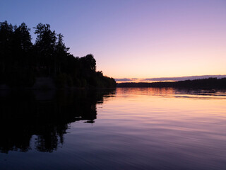 Fototapeta na wymiar Usa, Washington State, Harstine Island at sunset