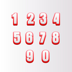 hand drawing colored numbers, mathematics numbers illustration vector