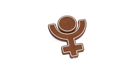 Fototapeta premium 3d rendering of gingerbread symbol of Pluto isolated on white background