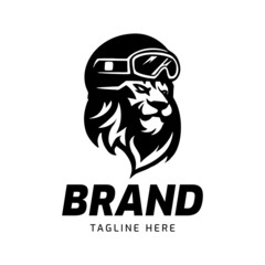 Lion soldier logo design. Logo design for company