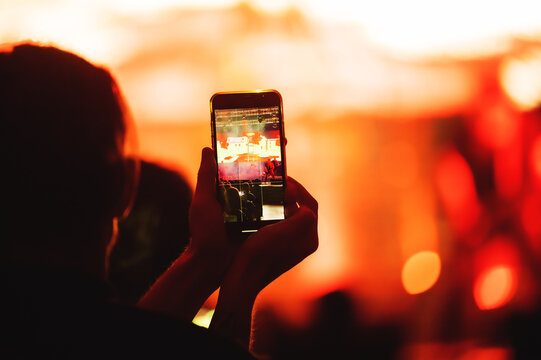 Phone at a rock concert
