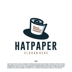 paper hat ,combination , logo design inspiration