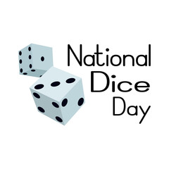 National Dice Day, Idea for poster, banner, flyer or postcard